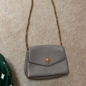Tory burch taupe Leather Crossbody Bag